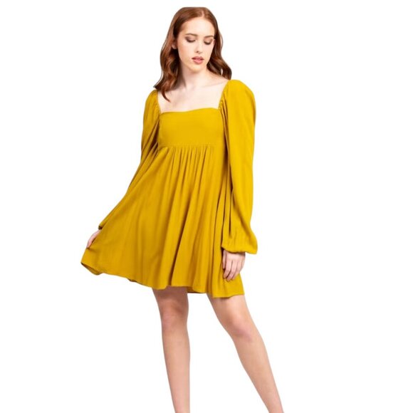 Jackson Rowe Green Farrah Empire Waist Babydoll Dress S NWT - Picture 2 of 9